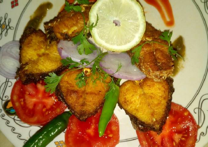 Delicious Fried Rehu Fish