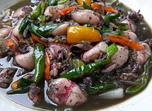 Foto resep Tumis cumi hitam pedas