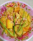 Chuối xanh rim cốt dừa