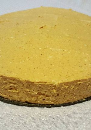 A picture of Penny's No Bake Pumpkin Cheesecake.