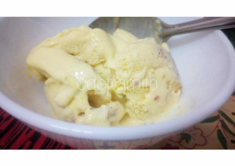 Kesar Badam Pista Ice-cream (without sugar)