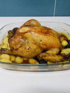 Una foto de Pollo de corral relleno