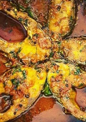 A picture of Fish in fried masala.