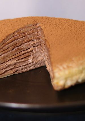 Une photo de Gâteau de crêpes au chocolat