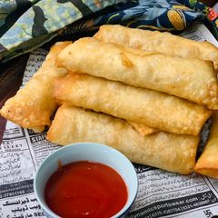 A picture of Best ever Pizza Spring rolls 🍕.
