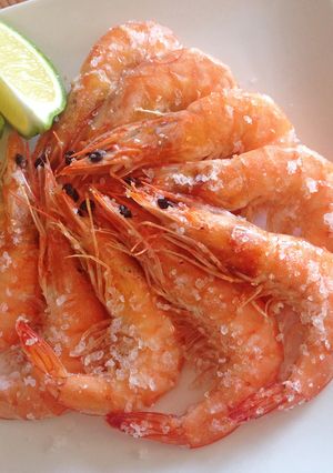 【海鹽料理】鹽烤鮮蝦 的食譜成品照片