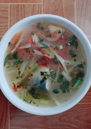 Hình của món Canh cá nấu cà, cần tây.