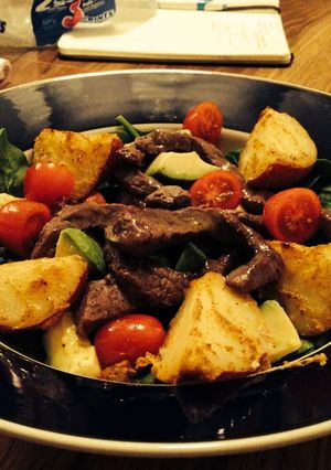 A picture of Steak & Potato Salad.