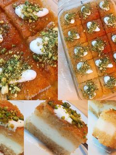 صورة لوصفة بسبوسة بالقشطة
