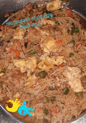 A picture of Restaurant style Egg fried rice.