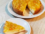 Una foto de cheesecake durazno