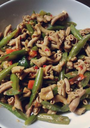 Foto resep Buncis Usus Ayam Pedas
