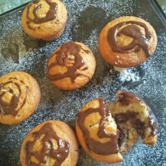 A picture of My loaded chocolate chunk muffins.