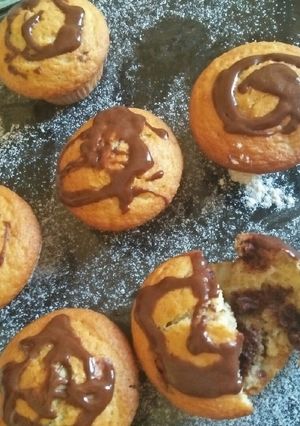 A picture of My loaded chocolate chunk muffins.