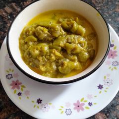 A picture of Milky torai (ridge gourd).