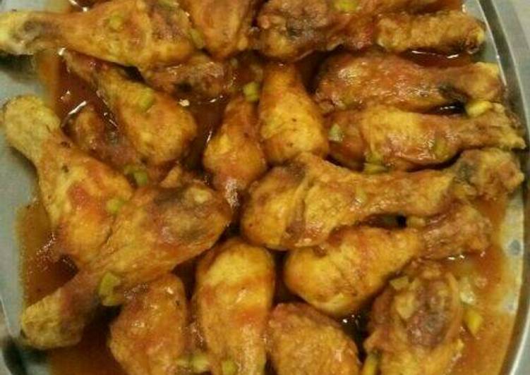Recipe of Super Quick Homemade Chicken drumsticks in barbecue sauce