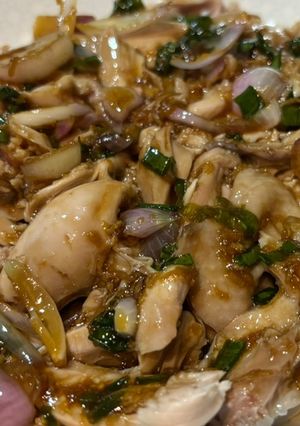 Foto resep Ayam rebus minyak bawang