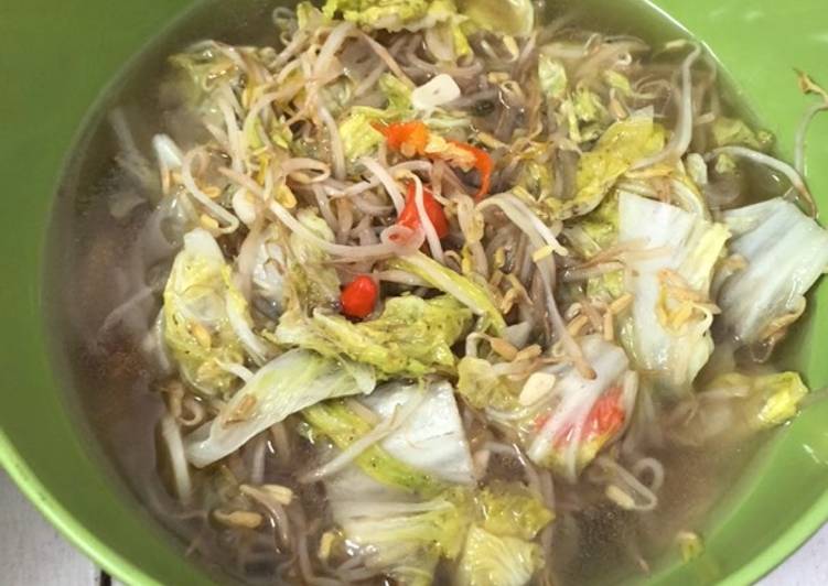 Cah sawi putih kecambah