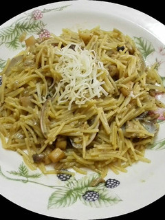 Una foto de Fideos al pesto