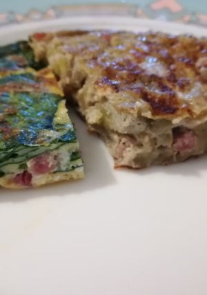Foto principal de Dos tortillas de verduras rápidas y sanas