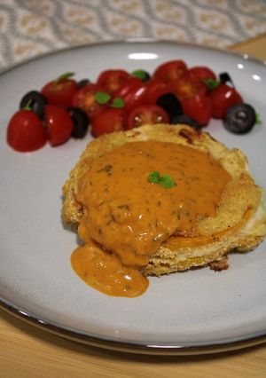 Foto principal de San jacobo de calabaza con mozzarella y salsa chimichurri