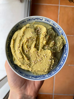 Una foto de Hummus de guisantes