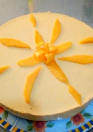 Una foto de Pay de mango frío