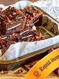 Brownie cu biscuiți Oreo, fulgi de ciocolată și fulgi de sare
