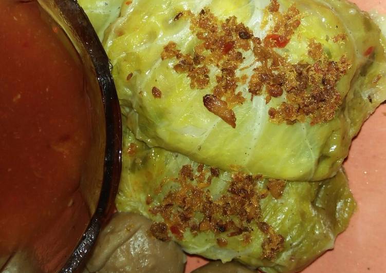 Bumbu Sawi Gulung isi Bakso Keju | Cara Masak Sawi Gulung isi Bakso Keju Yang Enak Banget