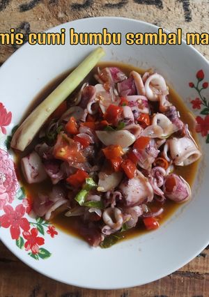 Foto resep Tumis cumi bumbu sambal matah