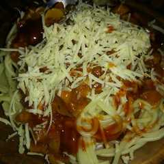 A picture of Spaghetti Bolognese irit dan praktis.