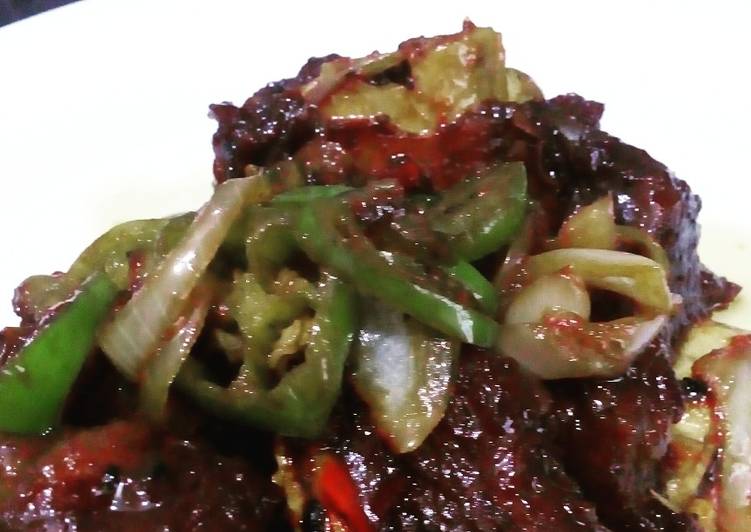 Cara Gampang Membuat IGA BISTIK CABE GENDOT(black paper) yang Bisa Manjain Lidah