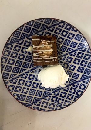 Una foto de Torta tipo brownie