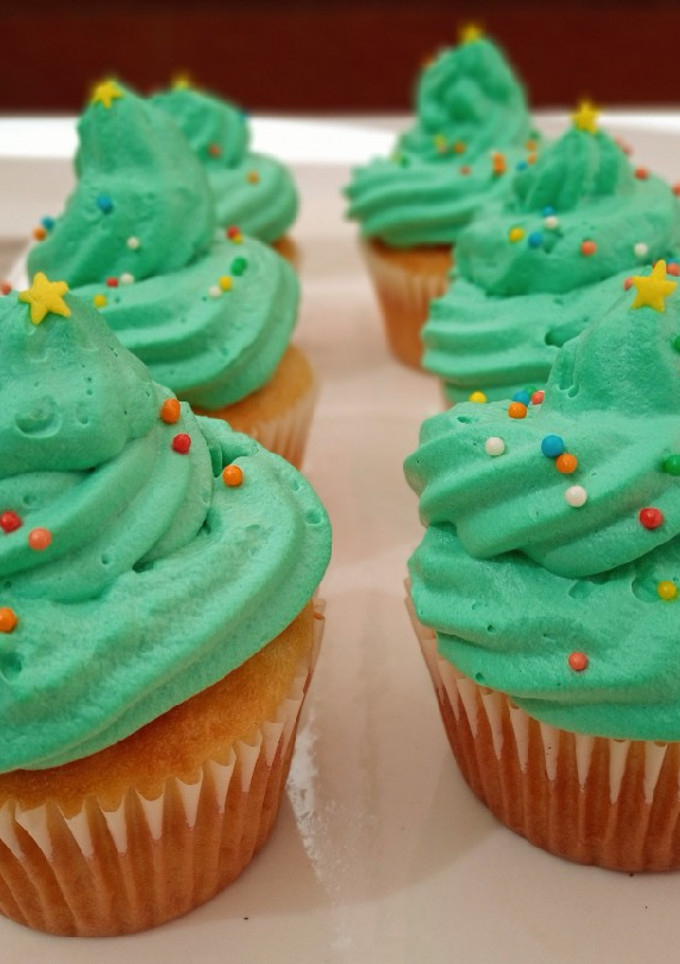 Una foto de Cupcakes arbolitos de Navidad 🎄