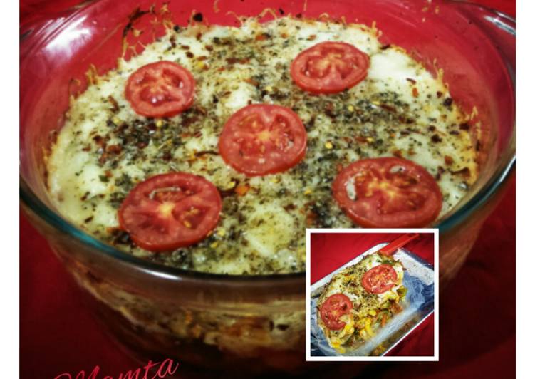 Easiest Way to Prepare Ultimate Vegetable Bread lasagna