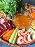 Vietnamese Fresh Spring Rolls with Smoked Goose Breast, Shrimp, Pork, and Egg