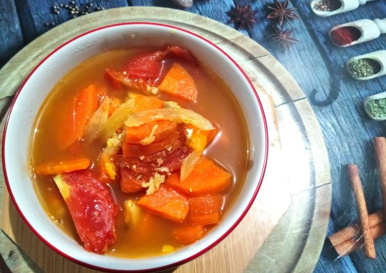 {Resep 88). Sup Wortel & Jamu (ala anak kos) Anti Ribet