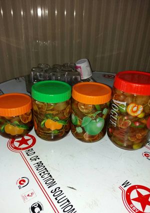 Hình của món Chanh đào ngâm mật ong.