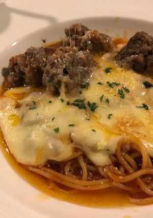 Foto resep Spaghetti With Meatballs and Mozarella