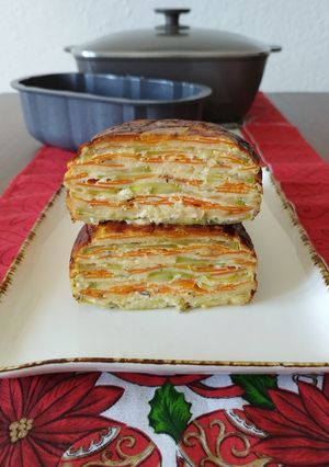 Una foto de Milhojas de vegetales