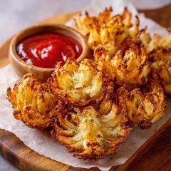 A picture of Baby Air Fryer Blooming Onions: Irresistibly Crispy & Easy.