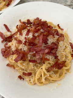 Una foto de Pasta carbonara auténtica