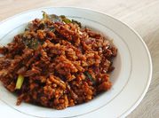 Gambar tempe orek nasi kuning