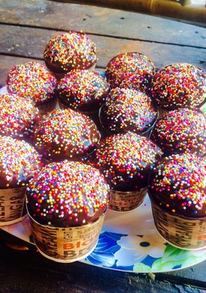 Foto resep Cupcake choco cheese rainbow
