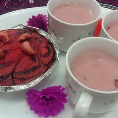 A picture of Kashmiri chai.