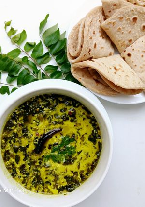 A picture of Green Amaranth Leaves Curry | Thotakura.