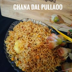 A picture of Chana dal pulao.