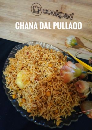 A picture of Chana dal pulao.