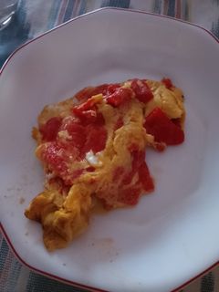 Una foto de Tortilla de Pimientos asados
