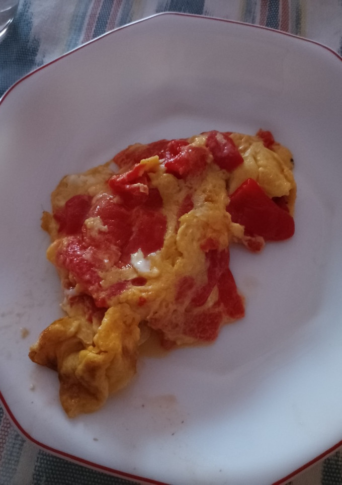 Una foto de Tortilla de Pimientos asados